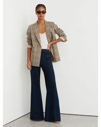 Reiss - Sakura - Dark Blue Petite Patch-pocket Flared Jeans, 32 - Lyst