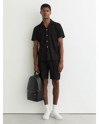 Reiss - Textured-Wave Drawstring Shorts - Lyst