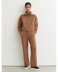 Reiss - Premium Interlock Wide-Leg Joggers - Lyst