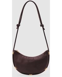 Reiss - Harriet - Oxblood Leather Rope Strap Shoulder Bag, One - Lyst