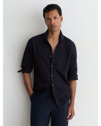 Reiss - Cotton-Piqué Garment-Dyed Shirt Regular-Fit - Lyst