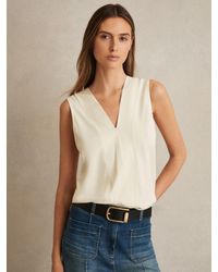 Reiss - Mira V-Neck Shell Top - Lyst