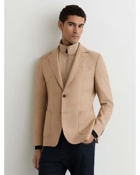 Reiss - Wool-Blend Gilet-Insert Single-Breasted Blazer - Lyst