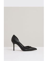 Reiss - Leather Twist Detail Court Shoes - Lyst