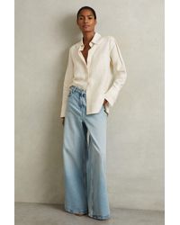 Reiss - Viscose-Linen High-Low Shirt - Lyst