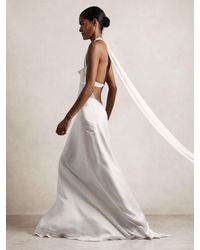 Reiss - Duchess Satin Maxi Dress - Lyst