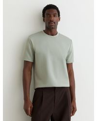 Reiss - Bradley - Mint Green Premium-interlock Modern-fit T-shirt, Xl - Lyst
