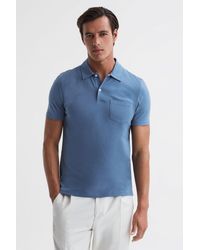 Reiss - Nammos - Dark Airforce Slim Fit Cotton Polo Shirt, L - Lyst