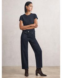 Reiss - Petite Mid-Rise Straight-Leg Jeans - Lyst