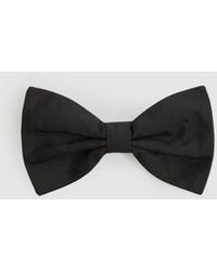 Reiss - Boyle - Black Grosgrain Silk Bow Tie, One - Lyst