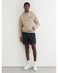 Les Deux - Navy Blue Linen-cotton Shorts - Lyst