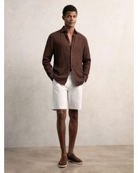 Reiss - Wicket - Chalk Modern Fit Cotton Blend Chino Shorts, 32 - Lyst