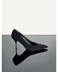 Reiss - Suede Pointed-Toe Mid-Heel Court Shoes - Lyst