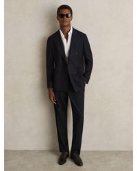 Reiss - Straight Leg Pinstripe Trousers - Lyst