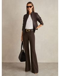 Reiss - High Rise Flared Trousers - Lyst