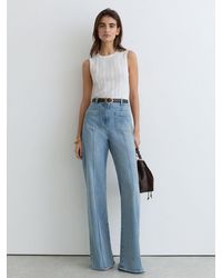 Reiss - Pointelle-Knit Crew-Neck Tank Top - Lyst