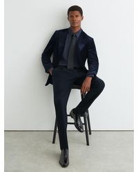 Reiss - Cotton-Blend Moleskin Tapered Trousers - Lyst