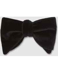 Reiss - Hike - Black Velvet Bow Tie, One - Lyst