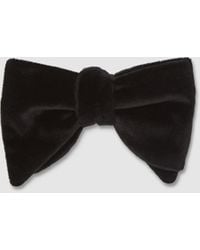 Reiss - Hike - Black Velvet Bow Tie, One - Lyst