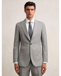 Reiss - Inspire - Mid Grey Slim-fit Wool Single Breasted Suit Blazer, 40 R - Lyst
