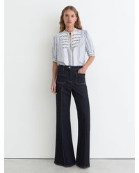 Reiss - Patch-Pocket Flared Jeans - Lyst