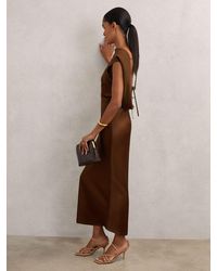 strapless open back dress Orange Halter Maxi Dress for Women | Fit and Flared