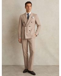 Reiss - Slim-Fit Wool-Blend Double-Breasted Suit Blazer - Lyst