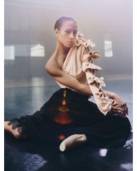 Reiss - Adabel - Pale Pink | Royal Ballet Bow-sleeve Top, Us 2 - Lyst