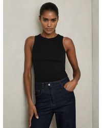 Reiss - Stretch-Cotton Racerback Vest - Lyst