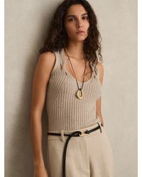 Reiss - Twist Strap Knit Vest - Lyst