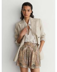 Reiss - Neutral & Paisley-Print Shorts - Lyst