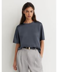 Reiss - Silk Short-Sleeve Top - Lyst