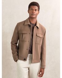 Reiss - Wool Blend Twin Pocket Zipped Jacket - Lyst