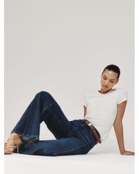 Reiss - Petite Stretch-Cotton Wide-Leg Jeans - Lyst