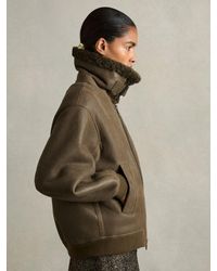 Reiss - Blake Jacket Leather Plain - Lyst