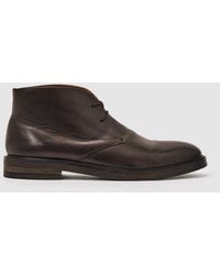 Reiss - Leather Lace-Up Chukka Boots - Lyst
