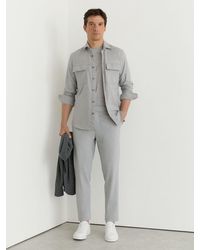 Reiss - Found - Grey Slim Fit Drawcord Trousers, 34w X 33l (uk 34 L) - Lyst