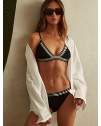 Reiss - Raven Triangle Colourblock Bikini Top, - Resort & Holiday Wear - Lyst
