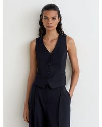Reiss - Wool-Blend Tailored Waistcoat - Lyst