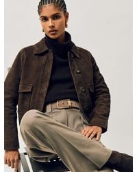 Reiss - Suede Half Keeper Belt - Lyst