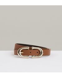 Reiss - Bailey - Tan Horseshoe Belt, Xs - Lyst