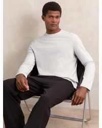 Reiss - Exert - Soft Grey Stretch-cotton Loungewear T-shirt, S - Lyst
