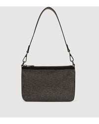 Reiss - Clementine - Black Embellished Shoulder Bag, One - Lyst