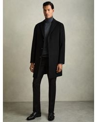 Reiss - Wool-Blend Single-Breasted Overcoat - Lyst