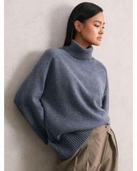 Reiss - Wool-Cashmere Roll-Neck Jumper - Lyst
