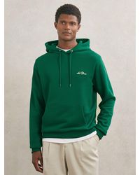 Les Deux - Evergreen Cotton Artwork-print Hoodie - Lyst