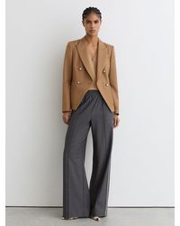 Reiss - Wool-Blend Double-Breasted Blazer - Lyst