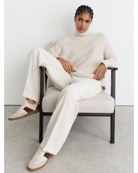Reiss - Tan Suede And Leather Colour-Block Runner Trainers - Lyst