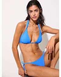 Reiss - Pleat-Detail Triangle Bikini Top - Lyst