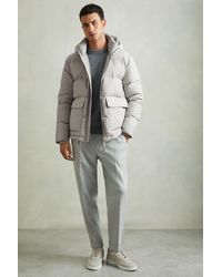 Reiss - Patch-Pocket Quilted Puffer Jacket - Lyst